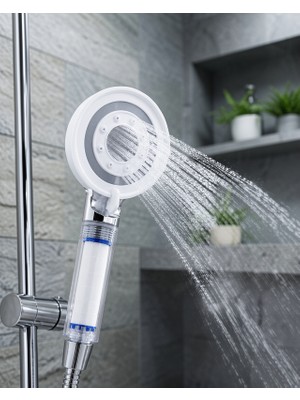SDT Yüksek Basınçlı Filtreli Duş Başlığı Uczzbeyazduşbaşlığı-1