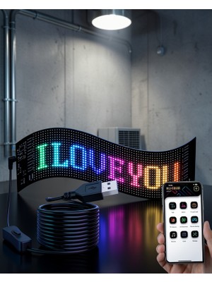SDT Esnek LED Yazı Paneli 60 cm Rgb Programlanabilir UCZZZLEDMATRİX60CM-3