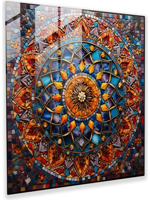 Popcas Klasik Mozaik Cam Tablo - Klasik Mozaik Sanat Ev Dekorasyonu Modern Sanat