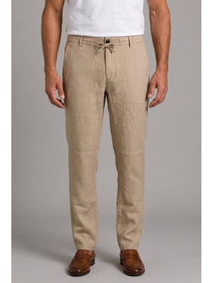 Bisse Camel Keten Jogger Ipli̇ Spor Pantolon PNS26Y26109_D20