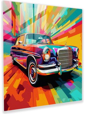 Popcas Mercedes Cam Tablo: Pop Art Dönüşümü - Canlı Renkler ve Modern Tasarım