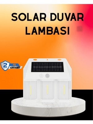 Rüzgar Dekor Güneş Enerjili 3 Modlu Duvar Apliği – Bahçe ve Garaj Aydınlatması
