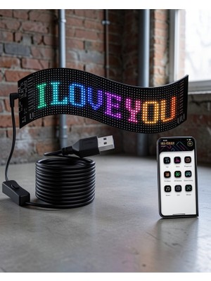 Rüzgar Dekor 60 cm LED Matris Panel 16X96 Piksel Bluetooth Kontrollü UCZZZLEDMATRİX60CM-2