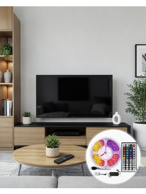 Rüzgar Dekor 5 Metre Rgb Şerit LED 5050 Smd Uzaktan Kumandalı Renkli Dekoratif LED Aydınlatma Seti