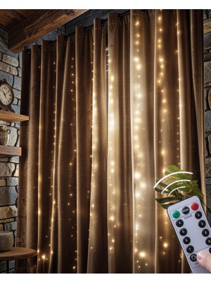 Rüzgar Dekor Perde Tipi Günışığı Peri LED Işık Dekorasyon UCZZZ3X3GÜNIŞIĞIKUMANDALIPERDE-1