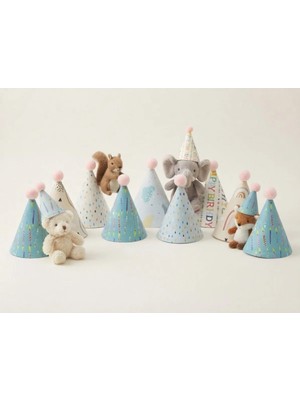 Retro Women Pastel Renkler Figürlü Bebek Çocuk Doğum Günü Hediye Peluş Oyuncak Kutlama Parti Şapkası
