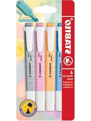 4'lü Paket Fosforlu Kalem, Stabılo Swing Cool Pastel