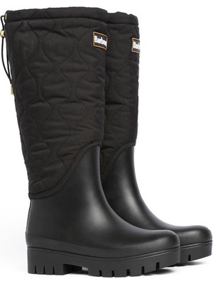 Barbour Marnie Kapitone Tall Welly Çizme BK11 Black