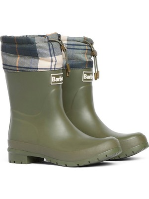 Barbour Mowbray Mid Welly Çizme OL52 Olive/ancient Tartan