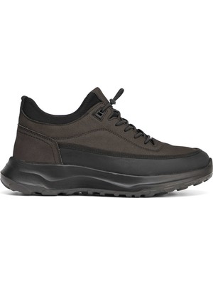 Tergan Gri Hakiki Nubuk Deri Erkek Sneaker - E26S1AY57834-V4Q