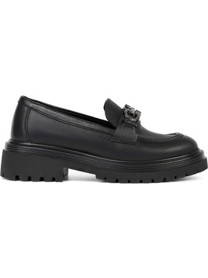 Tergan Siyah Hakiki Deri Kadın Loafer - K26S1AY68992-A23