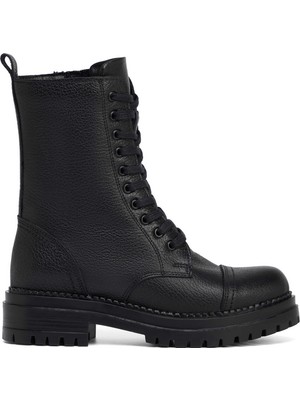 Tergan Siyah Hakiki Deri Kadın Bot - K26K1BT68972-A41