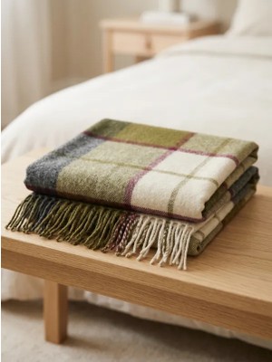 Genç Ev Home Gençev Home &selin&  Yün Scotch Battaniye Battal Boy * Scotch Yün Battaniye -  Yün - Wool