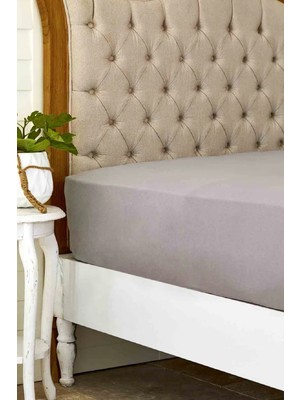 Karaca Home Koyu Gri %100 Pamuk Çift Kişilik Düz Çarşaf 240 cm x 260 cm
