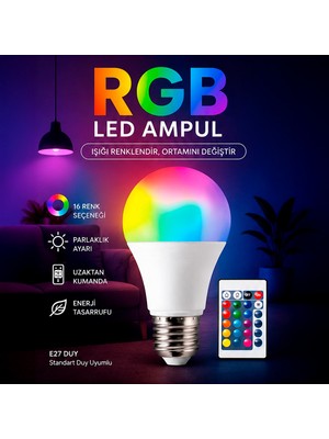 iThink Original Accessories Rgb LED Lamba Kumandalı 16 Renk Değiştiren Lamba Lp-42