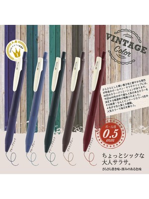 Str Store Zebra Sarasa Clip Vintage Seri 1 Set 0,5mm 5 Li Pet