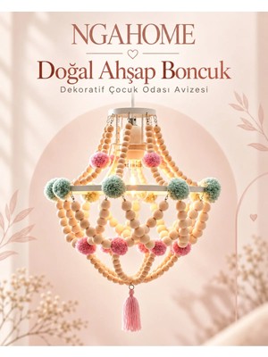 Nga Home Ngahome El Yapımı Dekoratif Boncuk Avize (Ampul Hediyelidir.)