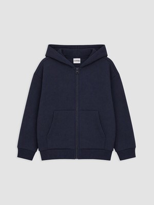 LC Waikiki Lc Waıkıkı Lacivert Kapüşonlu Erkek Çocuk Sweatshirt