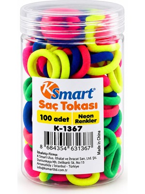 Marsilyan 1200 Adet Neon Lastik Saç Toka (4887)
