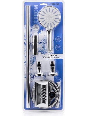 Marsilyan Vakumlu - Krom Lux Sürgülü Duş Seti BX40
