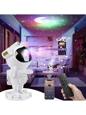 Marsilyan Akıllı Astronot Projeksiyon Gece Aydınlatma &amp;amp; Bluetooth Hoparlör (4887)