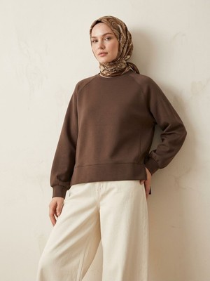 Miostil Parçalı Oysh Tunik-Kahve