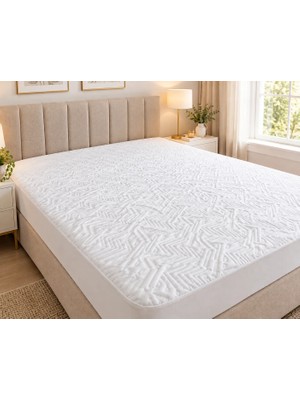 Royam Bambu Kumaş Ultra Sessiz Sıvı Geçirmez Yatak Alezi Fitted Full Kenar Tek Kişilik 100 x 200 + 35