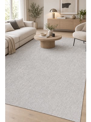 Hann Home Collection Güzide Gri Kadifemsi Ultra Yumuşak Yıkanabilir Kaymaz Taban Oturma Odası Salon Mutfak Halısı Modern