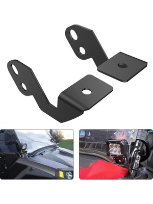 Universal 2 Adet Yan Direk Montaj Braketleri LED Metal Montaj Braketleri Utv Off Road 2014-2018 Polaris Rzr Xp 1000 Rzr 900, 2 Yıl Garanti (90045B) Siyah