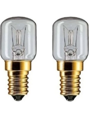 Kubermatu Halojen Ampul 10,5 W E-14 Duy Tipi Buzdolabı Ampulü 2'li Set