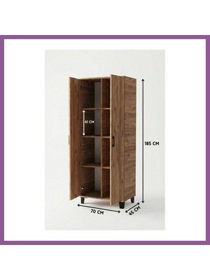 Bezos 8 Gözlü Kiler Dolabı Atlantik 70 cm Rengaren