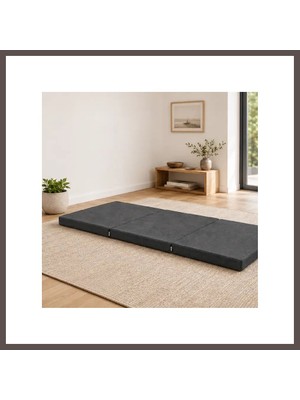 Bezos Üç Parçalı Katlanır Minder · 60 × 180 × 7 cm | Antrasit | Iç Mekân ECO123