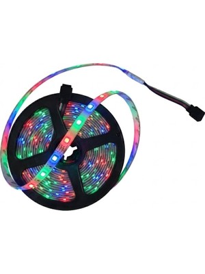 Aydogan's Silikonlu Dış Mekan Iç Mekan Rgb LED Şerit Aydınlatma Işık 5 Metre Çok Renkli Rgb