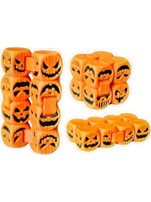 Petityu Halloween Bal Kabağı Hediyelik Mini Sonsuz Küp Infinity Küp Stres Atıcı Eğlenceli ve Taşınabilir Fidget Oyuncağı