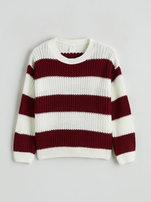 LC Waikiki Lcw Kids Bordo Bisiklet Yaka Erkek Çocuk Triko Kazak