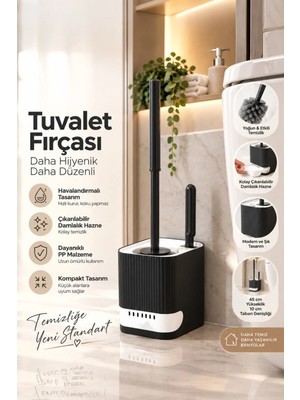 Porsima 2038 Pratik Temizlik Tuvalet Fırçalığı Banyo Tuvalet Klozet Fırçası Wc Fırçası