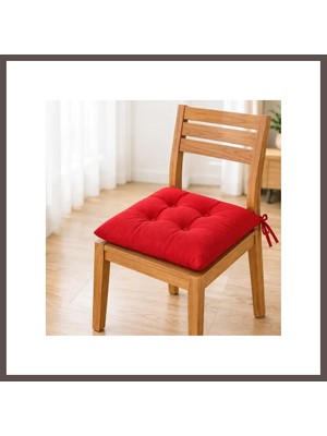 Bezos Bağcıklı Sandalye Minderi · 40 × 40 × 4 cm | Kırmızı | Dış Mekân ECO123
