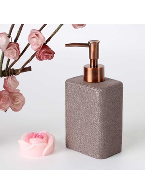 Selim Linen Sıvı Sabunluk Taupe