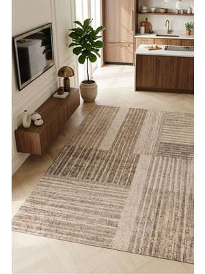 Decomia Home Natura Modern Jüt Desenli Vintage Şönil Kilim Salon Halısı Mutfak Halısı Yolluk