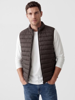 LC Waikiki Lcwaıkıkı Classic Kahverengi Regular Fit Dik Yaka Erkek Şişme Yelek