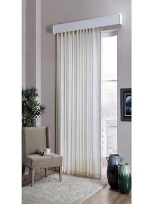 Die Grup Ekru Saten Güneşlik Perde - Ecru Color Satin Sunshade Curtain Thick Fabric High Quality Ekru 200 x 190