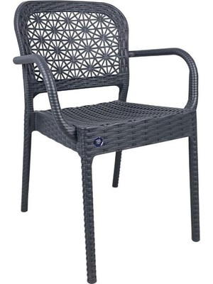 Mandella Ares Rattan Koltuk (2 Adet) Antrasit