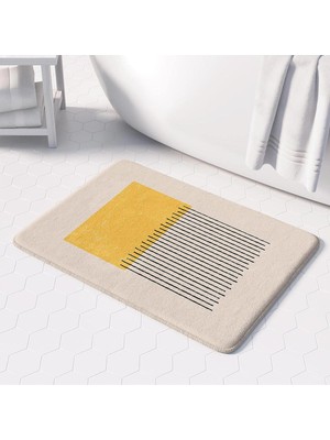 Sevimli Tasarımlı Mikrofiber Banyo Paspası, Kaymaz Taban, Makinede Yıkanabilir (50X80) 79_BPSM