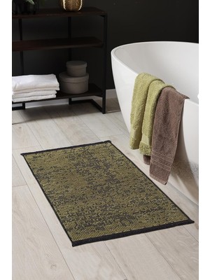 Rothi Pamuklu Kaymaz Taban Yeşil Banyo Paspası 60X100
