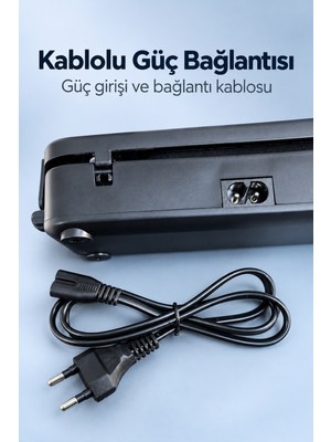Poşet Ağzı Kapatma ve Vakumlama Makinesi Siyah