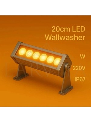 Larviya 20CM 6W LED Wallwasher Amber