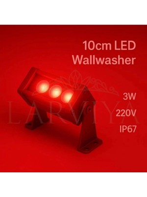 Larviya 10CM 3W Wallwasher Kırmızı