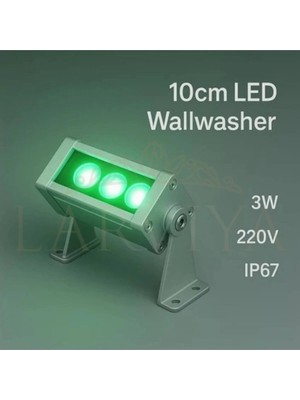 Larviya 10CM 3W Wallwasher Yeşil