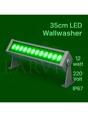 Larviya 35CM 12W LED Wallwasher Yeşil
