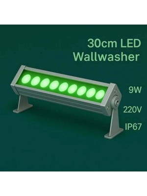 Larviya 30CM 9W LED Wallwasher Yeşil